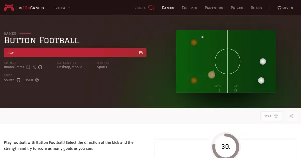 Screenshot of button football