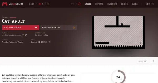 Screenshot of cat apult