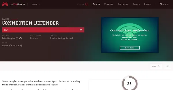 Screenshot of connection defender