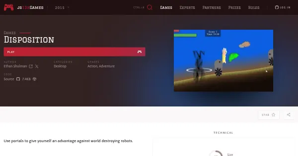 Screenshot of disposition