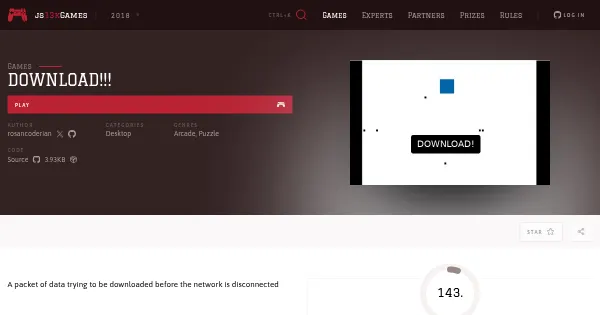 Screenshot of download