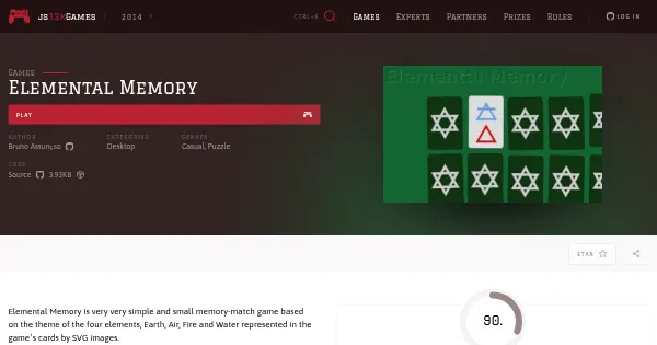 Screenshot of elemental memory