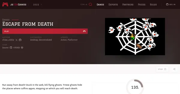 Screenshot of escape from death