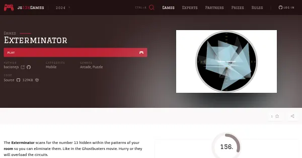 Screenshot of exterminator