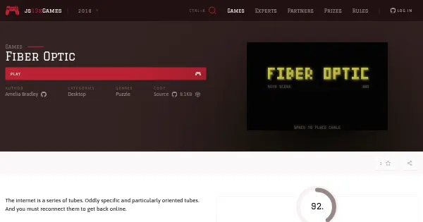 Screenshot of fiber optic