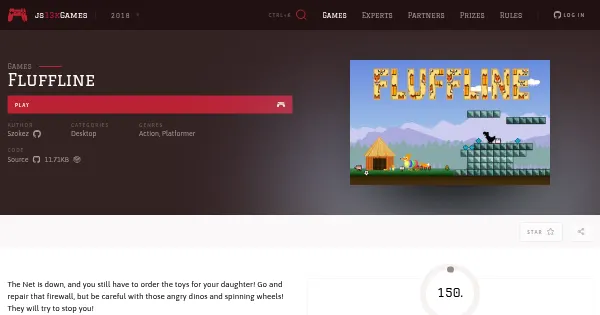 Screenshot of fluffline