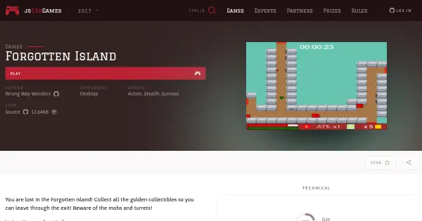 Screenshot of forgotten island