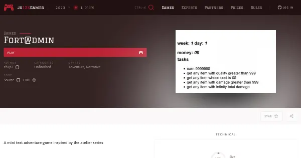 Screenshot of fortdmin
