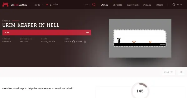 Screenshot of grim reaper in hell