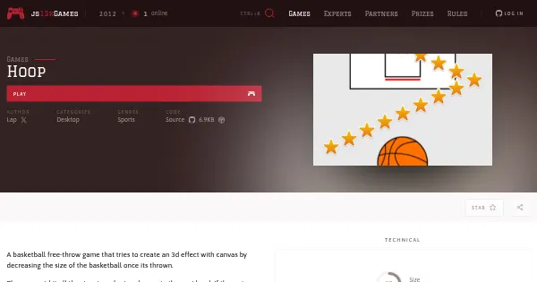 Screenshot of hoop