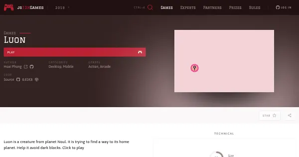 Screenshot of luon