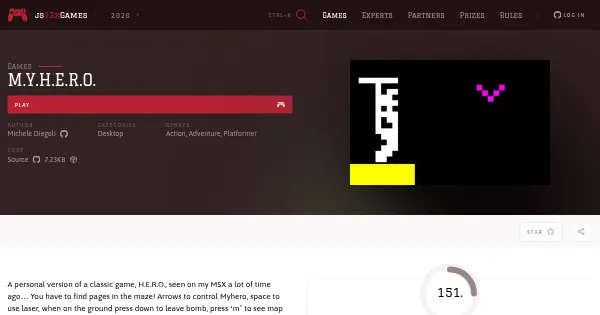 Screenshot of myhero