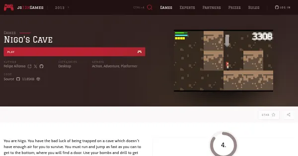 Screenshot of nigos cave