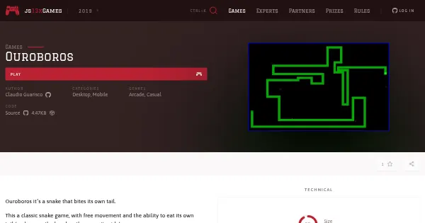 Screenshot of ouroboros