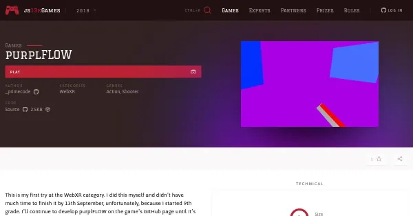 Screenshot of purplflow