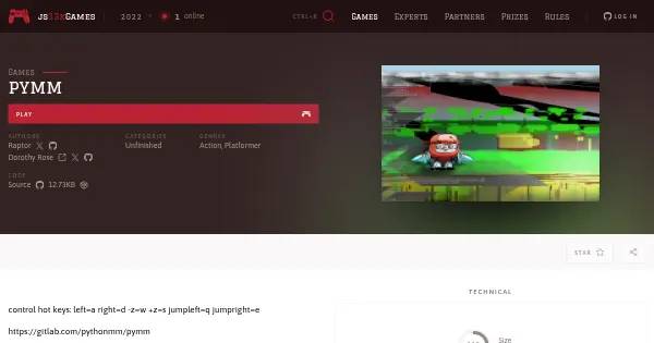 Screenshot of pymm
