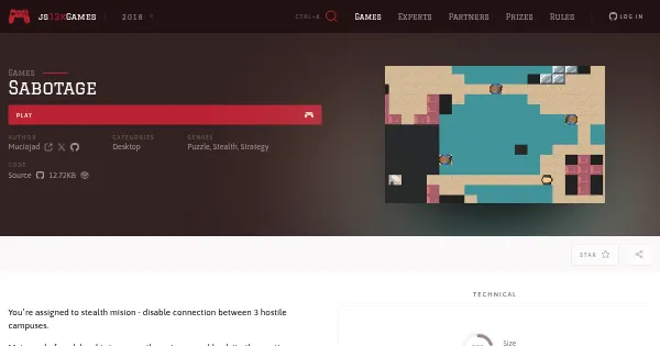 Screenshot of sabotage