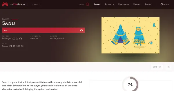 Screenshot of sand