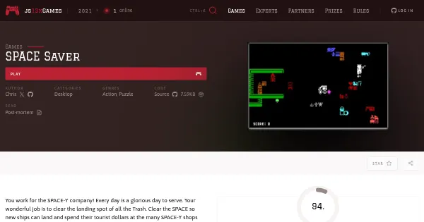 Screenshot of space saver
