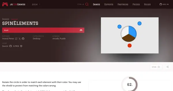 Screenshot of spinelements