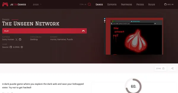 Screenshot of the unseen network