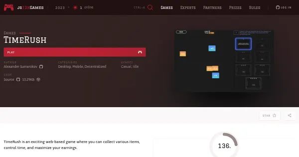 Screenshot of timerush