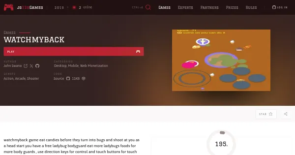 Screenshot of watchmyback