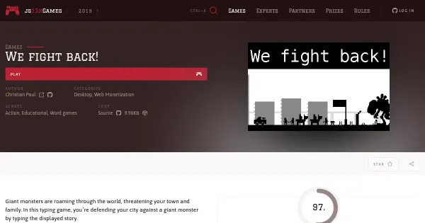 Screenshot of we fight back