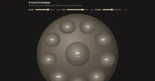 Screenshot of handpansim