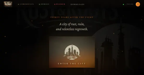 Screenshot of rust and roots