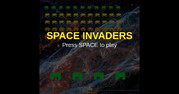Screenshot of space invaders