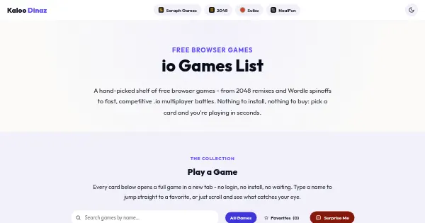 Screenshot of kaloodinaz.github.io