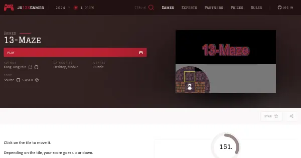 Screenshot of 13 Maze
