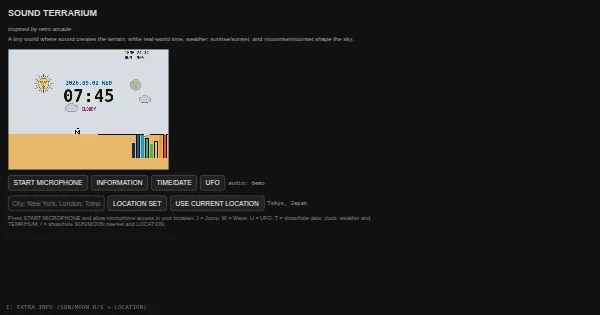 Screenshot of SOUND TERRARIUM Web