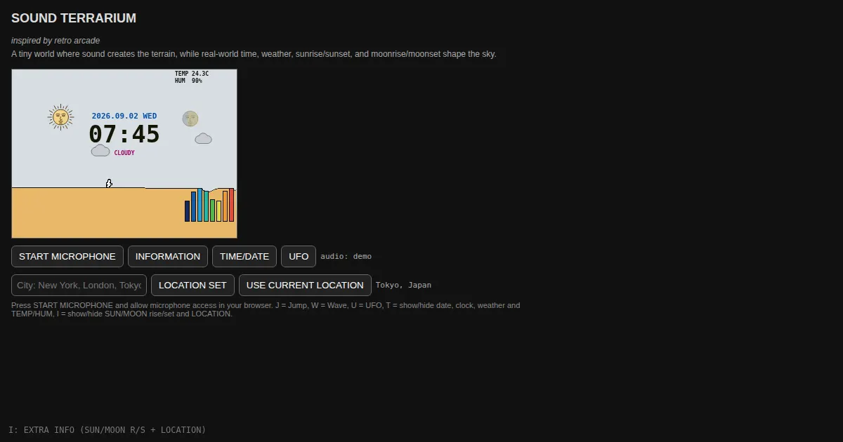Screenshot of SOUND TERRARIUM Web