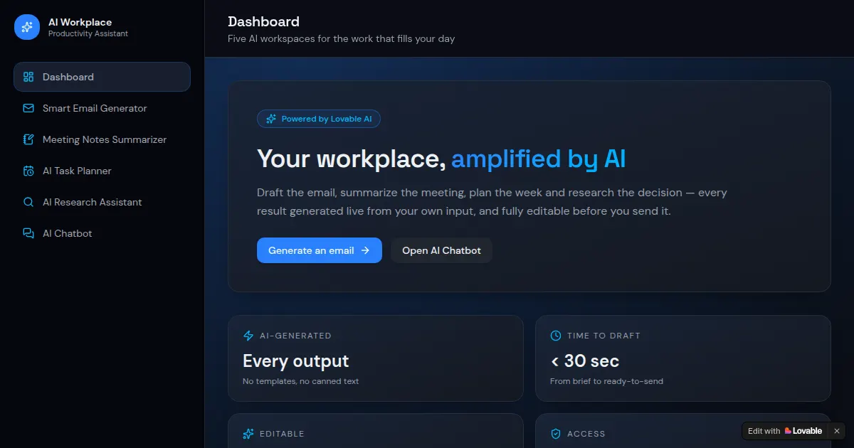 Screenshot of workflow ai