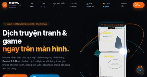 Screenshot of meowx releases