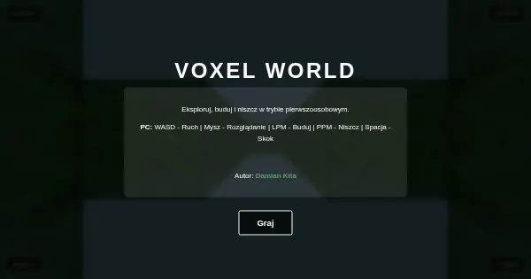 Screenshot of voxel web game
