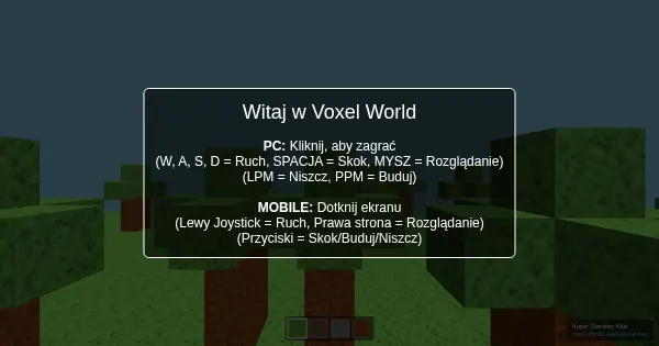 Screenshot of voxel world