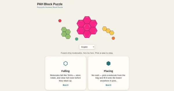 Screenshot of PAH Block Puzzle