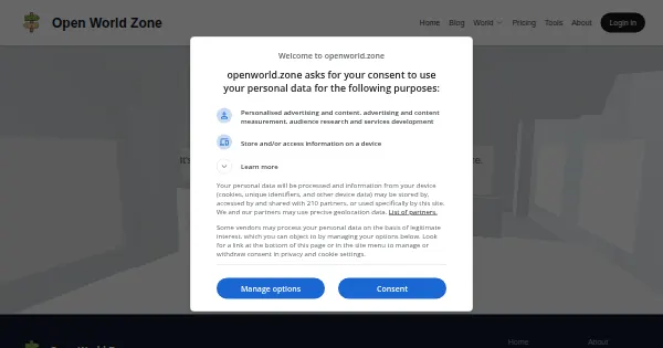 Screenshot of openworld js