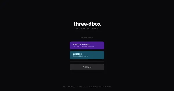 Screenshot of three dbox