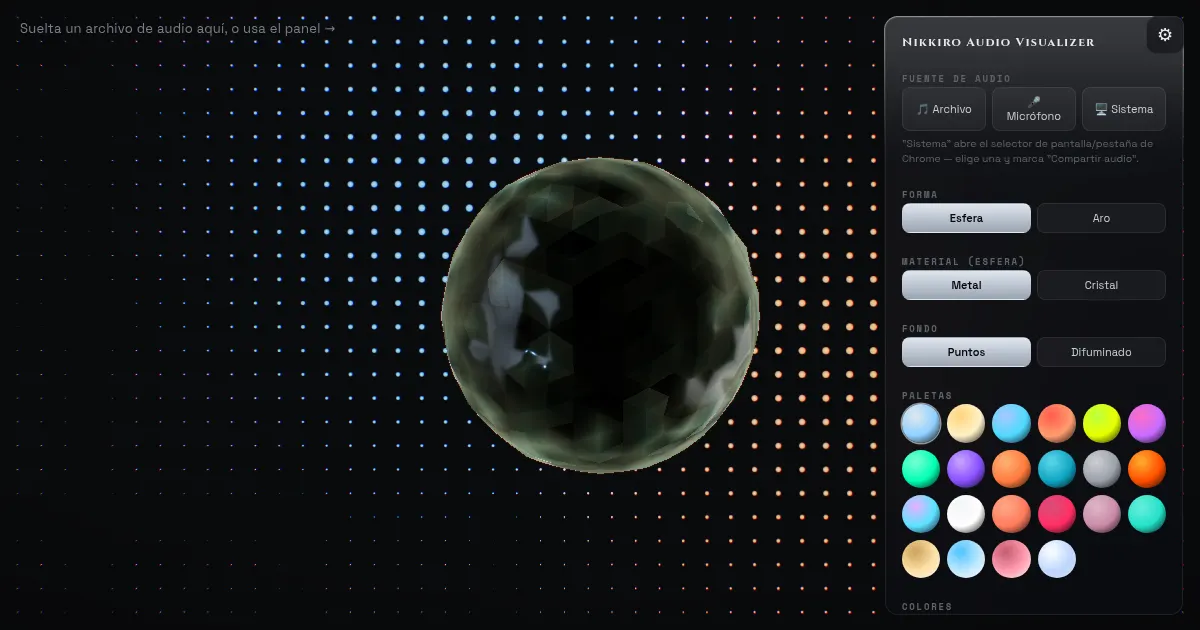 Screenshot of Nikkiro Audio Visualizer