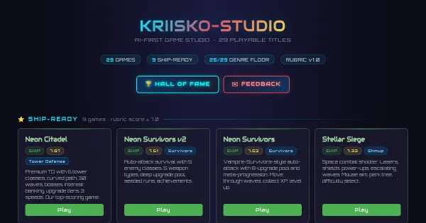Screenshot of kriisko glitch.github.io