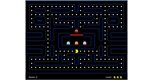Screenshot of phaser pacman