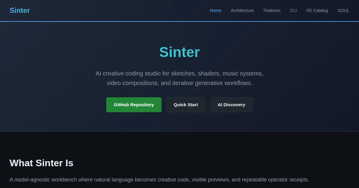 Screenshot of liminal