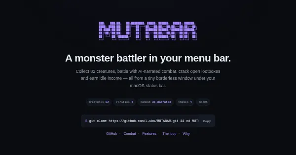 Screenshot of MUTABAR