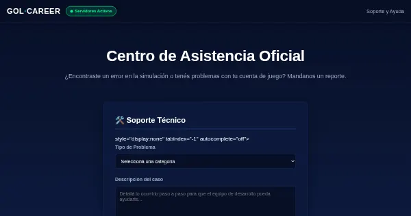 Screenshot of Gol Career
