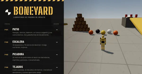 Screenshot of boneyard