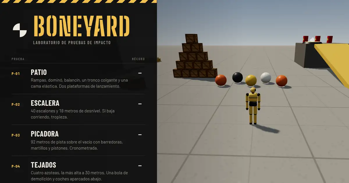Screenshot of boneyard